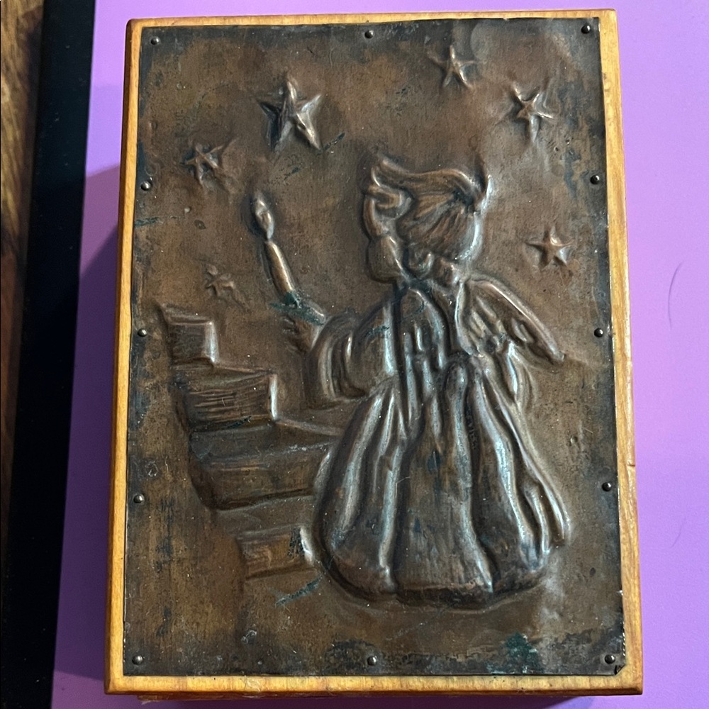 Bronze-Tone Angel Relief Wall Art - Decorative Home Accent